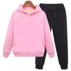 Outono 2025 Algodão Esportivo Pequeno Médio Grande Crianças Meninos Meninas Esportivo Jardim de Infância Conjunto de Duas Peças com Calça com Punho em Estoque Tendência