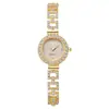 Pulsera Ajustable con Incrustaciones de Diamantes Estilo Lujo Ligero Reloj de Cuarzo para Mujer. Suministro Directo de Fábrica, Disponible para Transmisión en Vivo, Se Puede Imprimir con Logo