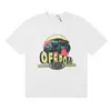 Camiseta de Manga Corta de Alta Calidad Rhude Diamante Color Sólido Estampado de Letras para Hombre y Mujer, Nueva de Verano 2024
