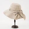 Sombrero de pescador de ala ancha con lazo de cuadros pequeños para principios de primavera 2024, para mujer, transpirable, protección solar para primavera y verano, protección UV, sombrero para el sol