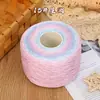 Fio de algodão mercerizado degradê em formato de bolo, fio de oito cabos tecelado à mão, multicolorido, não forma bolinhas, respirável para manta e xale