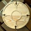 Mesa Redonda Plegable para Exterior Mesa de Vino para Picnic Conveniente para Camping Refresco de Frutas Mesa de Picnic Madera Maciza Plato de Frutas