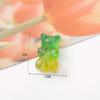 Japonés y Coreano Nuevo Brillo de Dos Colores Caricatura Oso Dulce DIY Accesorios de Resina Material de Relleno Transparente para Funda de Teléfono Móvil