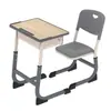 Mesas e Cadeiras Espessas Ajustáveis para Alunos do Ensino Fundamental e Médio, Adequadas para Aulas de Treinamento e Reforço, Mesas de Estudo Modernas Minimalistas com Armazenamento