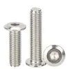 Tornillos de Acero Inoxidable 304 Biselados de Cabeza Hexagonal con Vaso Pernos Cabeza Plana Redonda Borde Biselado Accesorios para Muebles Tornillos M3M4M6