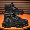 Botas Martin para Homens, Botas de Trabalho Respiráveis de Cano Alto Estilo Britânico Retrô para o Inverno, Botas de Caminhada ao Ar Livre para Combate no Deserto, Botas Amarelas