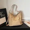 Bolsa de Lona Simple Estilo Coreano Shuai Mijia 2026 Nueva de Gran Capacidad para el Trabajo en Hombro Mochila Casual