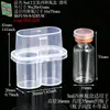 Caixa de frasco de uso único de 3ml, caixa de frasco injetável de plástico transparente, caixa de armazenamento de frascos de vacina com 3 unidades, caixa de frasco