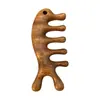 Pente de Massagem Sândalo Fabricante Atacado Dragagem de Meridianos da Cabeça Doméstico Pente de Massagem de Cinco Dentes Jacarandá Sândalo
