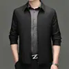 Chaqueta ejecutiva de alta gama para hombre, nuevo estilo primavera y otoño, de manga corta, con cuello de solapa, adecuada para padres de mediana edad, prenda exterior versátil para hombre