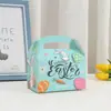 Caja de Regalo para Festival de Conejos Caja de Pastel Caja de Postre con Estampado Lindo Caja de Empaque Estéreo Bolsa para Dulces de Fiesta Caja de Empaque