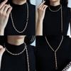 Cadena de Suéter de Perlas Maillard Retro de Lujo Ligero Europeo y Americano Collar de Gama Alta Estilo Largo Moderno Exquisito Versátil