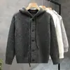Nuevos suéteres de punto con capucha de otoño e invierno, cárdigans para hombres y mujeres, estilo old money, holgados y cálidos, venta al por mayor de fábrica transfronteriza