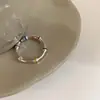 Anillo Plano Cepillado de Encaje de Plata de Ley S925 para Mujer, No se Desvanece, Nicho, Gama Alta, Lujo Accesible, Joyería Versátil Abierta para Mano Nuevo