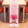 Bandeira de Mesa para Mesa de Centro, Antiderrapante, Não Fofa Facilmente, Elementos de Carta de Amor, Atmosfera de Feriado de Dia dos Namorados, Decoração de Mesa, Sala de Estar