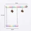 Columpio percha para loro con cuerda de cáñamo enrollada alrededor de un adorno de piña, un juguete masticable y que alivia el aburrimiento para aves en la jaula, adecuado para periquitos y agapornis