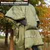 Manta de Camping Portátil Colcha de Viaje Multifuncional Impermeable Capa Portátil Manta Térmica para Camping, Senderismo