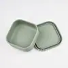 Caixa de Almoço Portátil para Estudante de Silicone de Grau Alimentício, Caixa Conservadora de Frescor, Caixa de Almoço com Divisórias, Caixa de Almoço para Micro-ondas com Tampa
