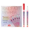 Pluma de Arte para Uñas Graffiti Transfronteriza 0.5mm Multicolor Pluma de Graffiti Individual Pluma de Dibujo de Líneas DIY para Uñas Pintura