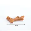 Suprimentos para Cães de Estimação Transfronteiriços: Brinquedos de Mastigar Duráveis de Madeira-Plástico para Cães Pequenos e Médios, Ossos Interativos para Limpeza dos Dentes