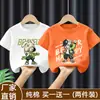 Camisa de Verano Elegante de Algodón Puro de Manga Corta para Niños, Top Deportivo Fresco de Media Manga para Niños Mayores, Nuevo Conjunto de Verano de Moda para Niños 2026