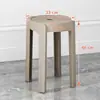 Banqueta de Plástico Doméstica Espessa Resistente Criativa Redonda Empilhável Estilo Creme Banqueta Alta Simples Preço Acessível Atacado