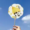Panda de Frutas Papel de Abanico Caligráfico Creativo Atracción Turística Estilo Antiguo Fotografía Tendencia Nacional Abanico Souvenir Cultural y Creativo