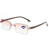 Lentes Inteligentes Zoom para Presbicia con Luz Anti-azul de Borde Cortado Modernos de Doble Luz para Lejos y Cerca de Doble Propósito para Hombres y Mujeres Lentes para Ancianos
