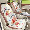 El cojín de asiento de coche de verano Blue Rain, con un lindo diseño de oso, es una funda de asiento de coche de una sola pieza, semicerrada, de seda helada y cómoda.