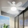 Luz de ventilador de techo silencioso estilo nórdico para dormitorio y sala de estar, luz de ventilador de techo para el hogar con iluminación LED