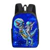 Astronauta Estampado de Astronauta DIY Moda Mochila Escolar 2024 Estudiante Niños Bolso de un Solo Hombro y Doble Hombro Mochila