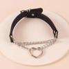 Collar con forma de hueso de perro en blanco y negro Y2K para mujer, bonito y atractivo anillo de cuello, gargantilla, cadena, genial