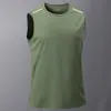 Sitio Independiente de Amazon Transfronterizo Chaleco Deportivo para Hombre Fitness Secado Rápido Alta Elasticidad Transpirable Camiseta sin Mangas Camiseta de Running Cuello Redondo