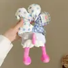 Lindo Scrunchie de Flor de Trasero de Mickey Puntos Dibujo Animado Lindo Goma para el Cabello Muñeca 3D Rodete Cola de Caballo para Mujer
