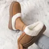Pantuflas de Algodón para Mujer en Otoño e Invierno Nuevas de Suela Gruesa Cómodas para el Hogar Cálidas y Confortables Botas de Nieve de Media Caña para Parejas para Usar Afuera