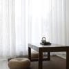Fabricante de Mosquiteros Terminados, Cortinas de Lino Estilo Japonés para Sala de Estar, Balcón, Dormitorio, Cortinas de Lino de Piso a Techo al por Mayor, Ventana de Mirador