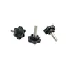6*20*25 Pies Ajustables Rayados M8 Antideslizantes, Pies de Máquina Ajustables de Rosca Manual, Pies de Plástico