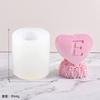 Molde de Vela de Silicone Rosa Amor Aromaterapia Molde de Vela Coluna Flor Amor Dia dos Namorados Molde de Silicone para Gesso DIY