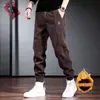 Pantalones de Pana para Hombre Invierno Casual de Moda Pierna Ancha Leggings de Terciopelo Grueso Moda Deportiva
