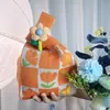 Bolsa 2025 Bolsa para Coisas do Dia a Dia Bolsa de Mão de Tricô Espessa Grande Capacidade Bolsa com Padrão Fofo Bolsa para Celular Almoço