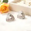 Pendientes de Leopardo con Goteo de Aceite Nuevos de Otoño e Invierno Diseño de Nicho Metal Mate Pendientes Asimétricos Pendientes de Moda Personalizados para Mujeres