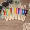 Abanico de papel de color abanico plegable en blanco niños jardín de infantes DIY materiales hechos a mano abanico plegable de color sólido abanico de bambú imprimir logo grabado