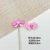 Colorido Lindo Lazo de Doble Punto Pintura para Hornear Aleación Hecho a Mano DIY Cadena de Teléfono Móvil con Cuentas Accesorios para el Cabello Accesorios