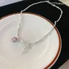 Colar Quadrado de Pérola com Cravação de Zircônia e Diamante em Camada Dupla, Corrente de Clavícula Versátil Estilo Palaciano Retrô, Colar de Luxo Leve e de Alta Qualidade para Mulheres