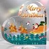 Enfeites de mesa em acrílico em formato de coração de Natal transfronteiriços, artesanato para criar uma atmosfera festiva em casa, tanto em ambientes internos quanto externos.