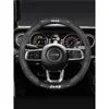 Adecuado para Cubierta de Volante de Cuero Gamuzado para Wrangler Grand Cherokee Compass Renegade Cubierta de Manillar de Cuero