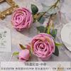 Tarjeta de pared roja con cascada de rosas rosas, simulación de flores, decoración para centro comercial, ritual de sentido