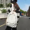 Mochila de Lona Retro de Comercio Exterior para Hombre de Gran Capacidad para Estudiantes de Secundaria Preparatoria Universidad Bolsa Escolar Mochila Casual Simple de Gama Alta