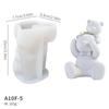 Molde de Vela de Aromaterapia Família de Ursos DIY Presente de Acompanhamento Decoração de Gesso para Mesa de Trabalho Molde de Silicone para Bolo