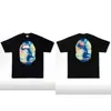 2026 Nueva Marca de Moda Bape Cabeza de Mono Peso Pesado Manga Corta Corte Holgado Unisex Camiseta para Pareja Estudiante